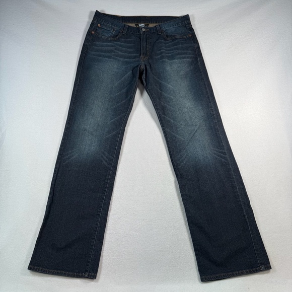 Lucky Brand Jeans Mens 34 Vintage Straight Mid Rise Dark Wash - Picture 1 of 13